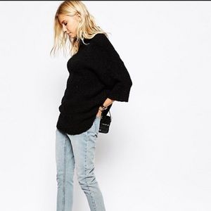 Just Female Avia Knit Sweater in Black XS